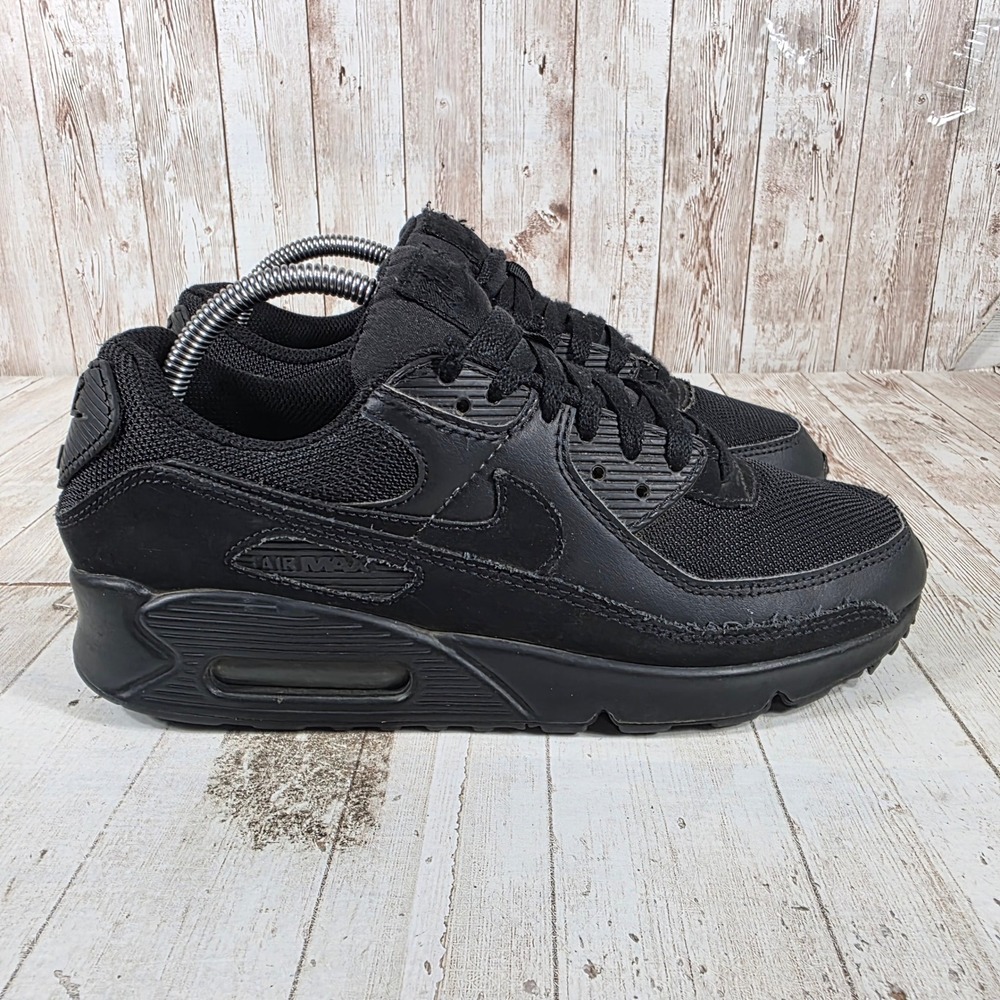 Nike Air Max 90 Mens Triple Black Low‎ Top Sneakers CN8490-003 Size 8